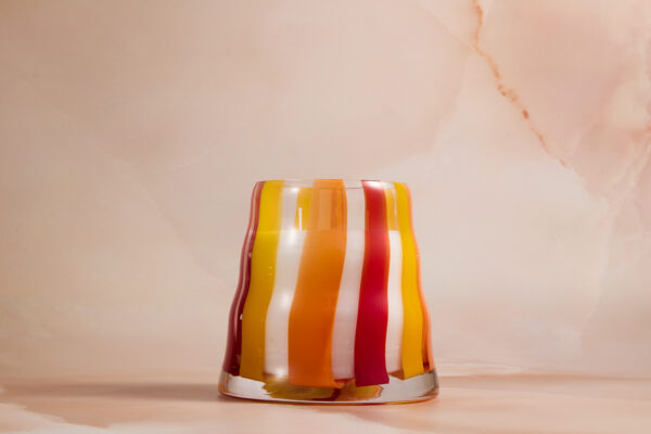 נר פס האש קטן- Fire Stripe Candle